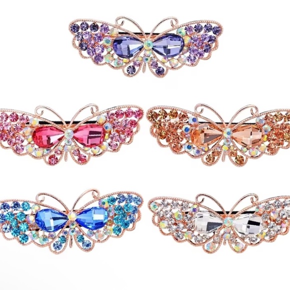 Butterfly Crystal Hair Clip - Picture 3 of 4